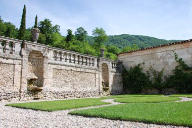 Bahçe, Villa Della Porta Bozzolo, Casalzuigno, Varese, Lombardiya, İtalya, 24 Mayıs 2017.