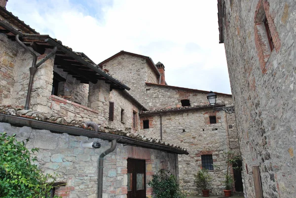 Χωριό Του San Sano Gaiole Chianti Σιένα Στην Τοσκάνη Ιταλία — Φωτογραφία Αρχείου