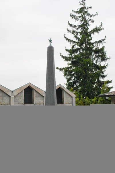 Denkmal Des Ersten Und Zweiten Weltkriegs Auf Dem Friedhof Von — Stockfoto