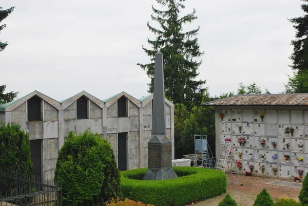 Első Második Világháború Emlékmű Belül Temető Brunate Como Lombardia Olaszország — Stock Fotó