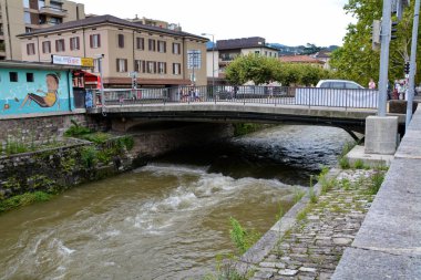 Lugano'da Cassarate Nehri, Kton Ticino, İsviçre, 24 Ağustos 2014.