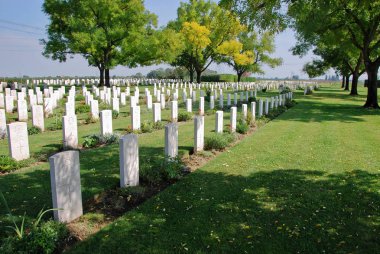 Piyango Cumhuriyeti Savaş Mezarlığı Ravenna, Emilia Romagna, İtalya, 10 Eylül 2018.