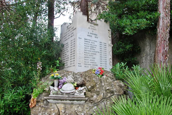 Zoagli Genova Liguria Italia Junio 2018 Conmemorativo Guerra Sant Ambrogio —  Fotos de Stock