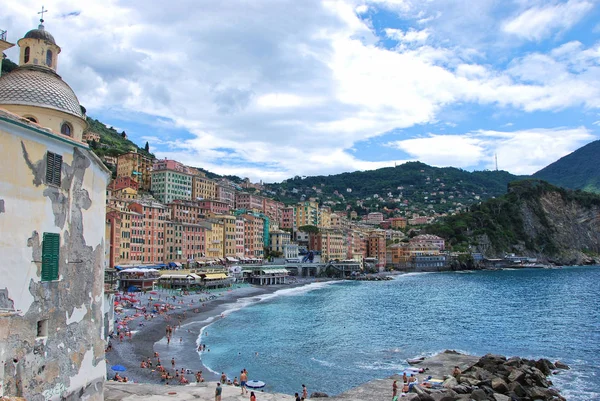 Vue Ville Camogli Gênes Ligurie Italie Juin 2018 — Photo