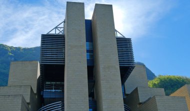 Campione d'Italia, Como, Lombardiya, İtalya, 30 Nisan 2019.