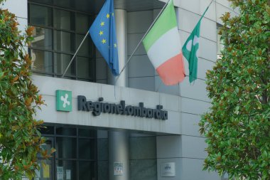 Como, Lombardy / İtalya - 16 Eylül 2020: Como 'daki Lombardia Bölgesi.