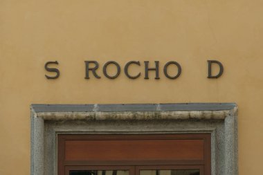 Como, Lombardy / İtalya - 16 Eylül 2020: Como 'daki San Rocco Kilisesi.