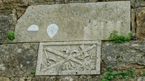 Castelnuovo Berardenga Σιένα Τοσκάνη Ιταλία Μαΐου 2019 Μνημείο Της Σκυτάλης — Φωτογραφία Αρχείου