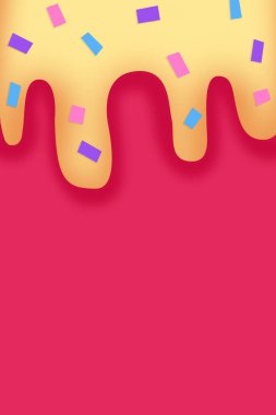 Eğlenceli renkli buzlu dondurma arkaplanı