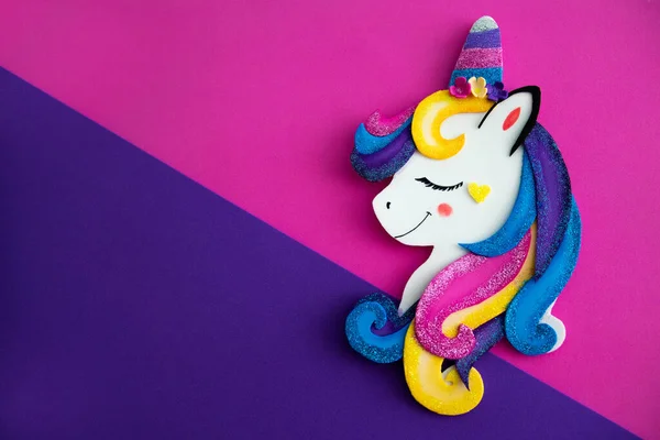 Unicornio sobre fondo colorido —  Fotos de Stock