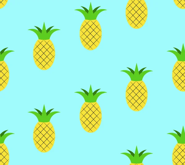 Ananas yaz baskı ile Vektör dikişsiz desen