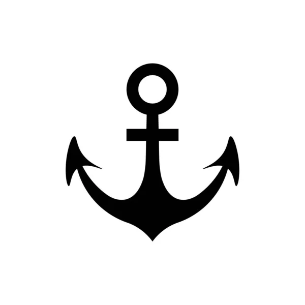 Beyaz arka planda çapa vektör sembolü