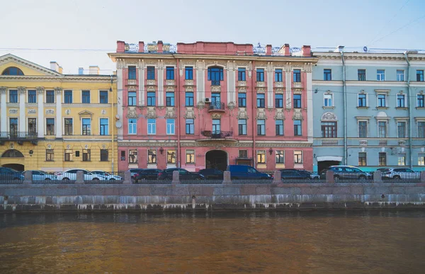 Набережна Річки Фонтанки Санкт Петербурзі Переглянути Від Річки — стокове фото