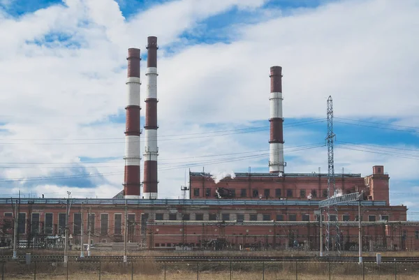 Avtovo Chp Electric Thermal Energy Plant — Stock Photo, Image