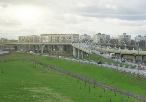 Petersburg Tallinn Karayolu Ile Kesiştiği Kavşak Taşıma — Stok fotoğraf