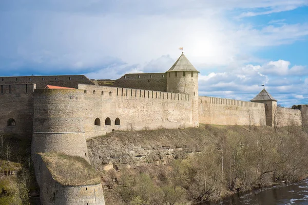 Ivangorod Festung Blick Von Estnischer Seite — Stockfoto