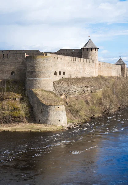 Ivangorod Festung Blick Von Estnischer Seite — Stockfoto