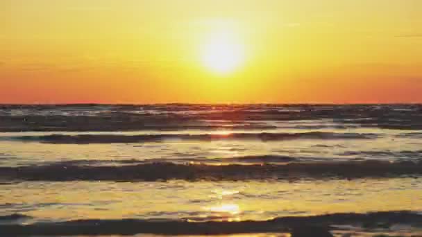 Захід Сонця Пляжі Уповільнена Стріляти — стокове відео