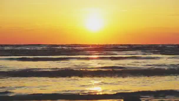 Zonsondergang Het Strand Time Lapse Schieten — Stockvideo