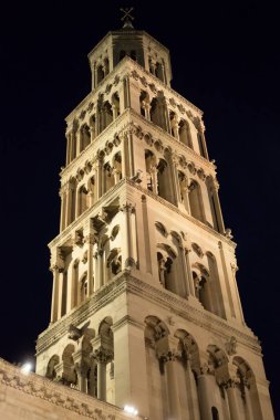 Gece görüş Katedrali, Saint Domnius Split, Hırvatistan.