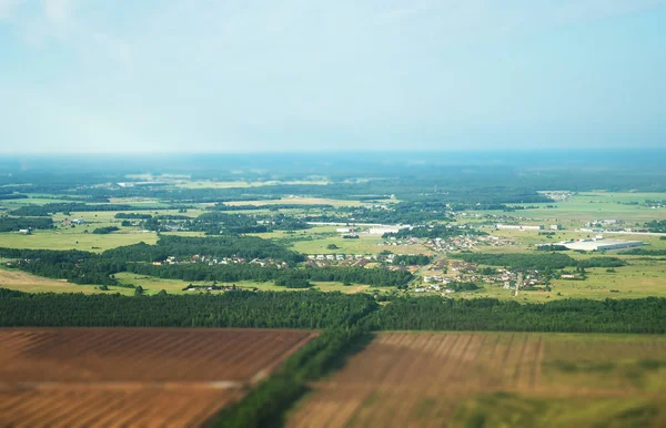 Privata Hus Och Ängar Nära Tallinn Estland Flygfoto — Stockfoto