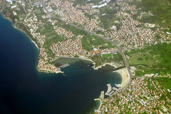 Vista Aérea Del Pueblo Stobrec Croacia — Foto de Stock