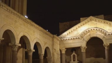 Gece görüş Katedrali, Saint Domnius Split, Hırvatistan.