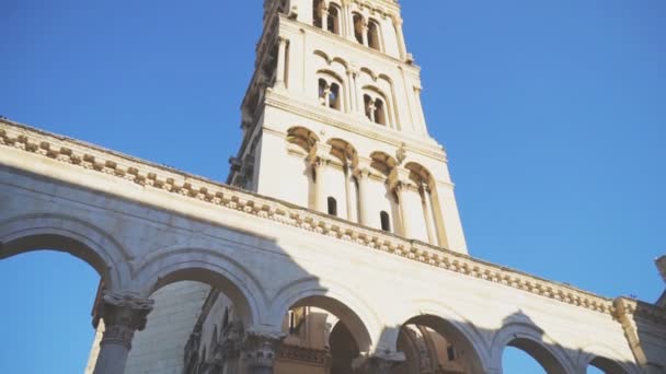 克罗地亚斯普利特圣多姆尼乌斯大教堂 — 图库视频影像