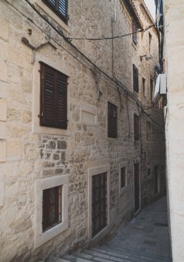 Split, Hırvatistan güzel dar eski sokak.