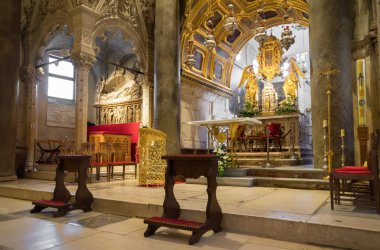 Split, Hırvatistan, 19.06.2018 - Saint Domnius katedral içinde.