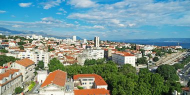 Tren İstasyonu ve Old Town Split, Hırvatistan.
