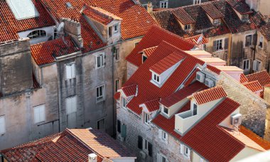 Eski Şehir Split kiremitli çatıları.