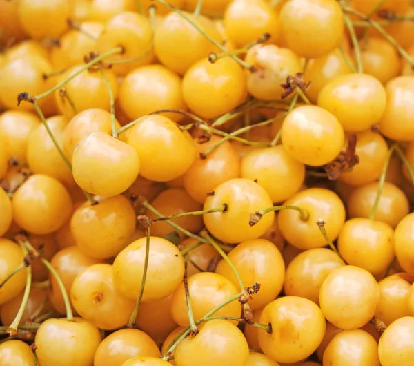 Lote Cerezas Amarillas Maduras Supermercado —  Fotos de Stock