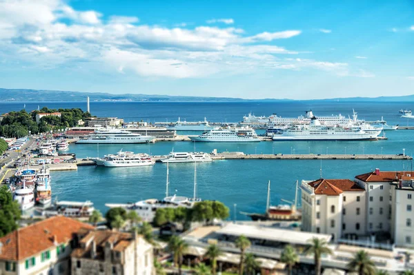 Vue Sur Port Ferry Split Croatie — Photo