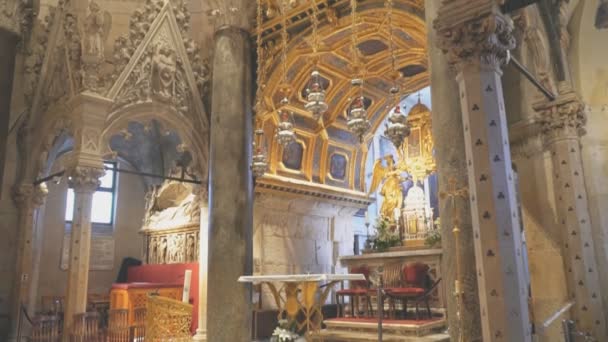 Split Croacia 2018 Dentro Catedral San Domnio — Vídeos de Stock