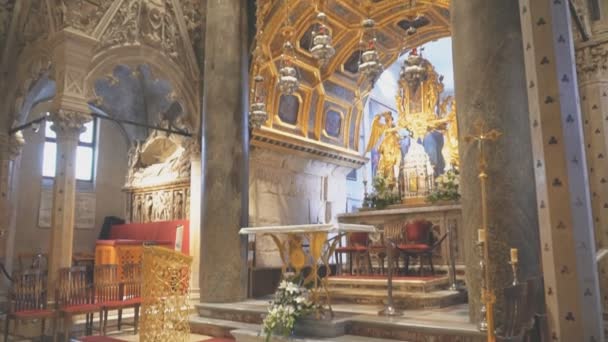 Split Croazia 2018 All Interno Della Cattedrale San Domnius — Video Stock