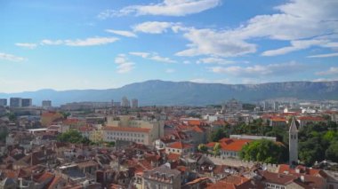 Split, Hırvatistan'ın eski şehir panoramik görünüm.
