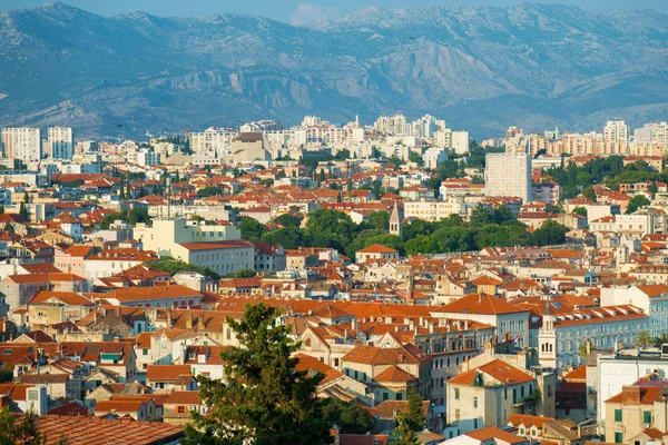 Vista Del Casco Antiguo Split Desde Marjan Park —  Fotos de Stock