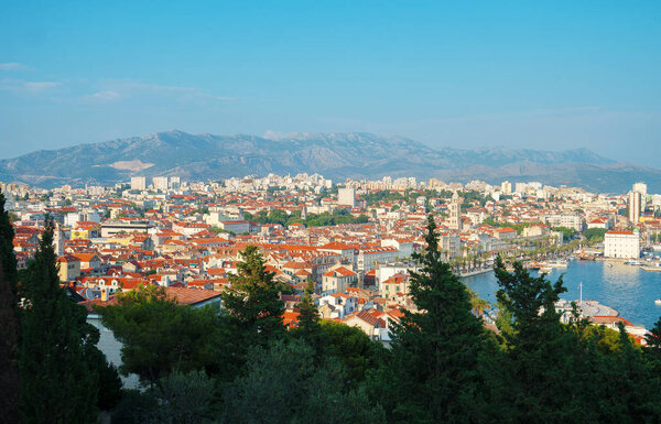 View of the old town of Split from Marjan Park.