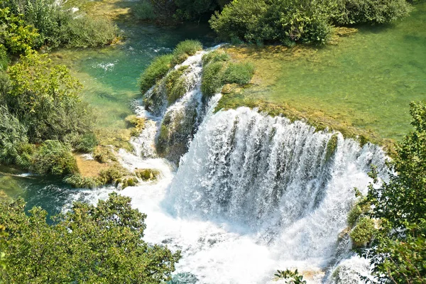 Hermosa Vista Cascada Parque Nacional Krka Croacia —  Fotos de Stock