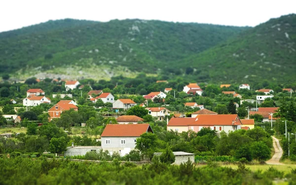 Antiguo Pueblo Construido Las Montañas Croacia — Foto de Stock