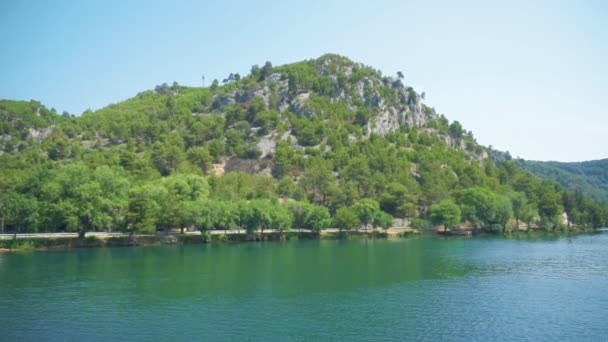 Река Крка Национальном Парке Хорватии — стоковое видео