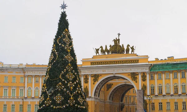 세인트 러시아에서 광장에 크리스마스 — 스톡 사진