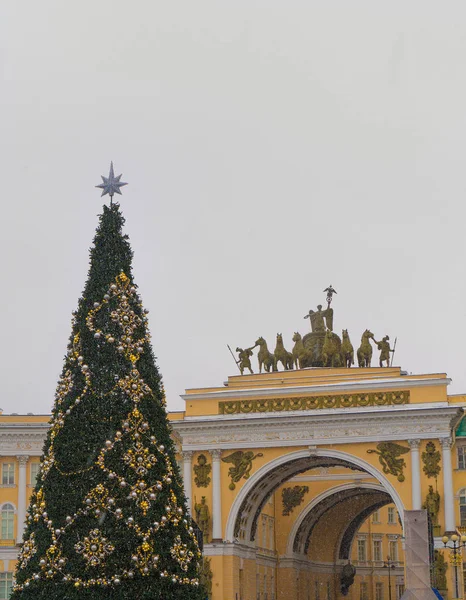세인트 러시아에서 광장에 크리스마스 — 스톡 사진