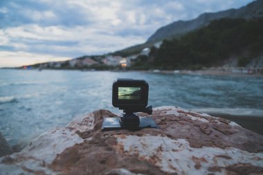 Sunset Bulvarında hızlandırılmış çekim küçük kamera.
