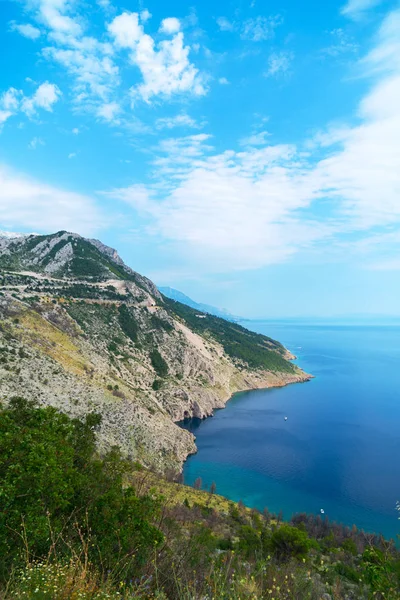Góry Morze Wybrzeże Morza Śródziemnego — Zdjęcie stockowe
