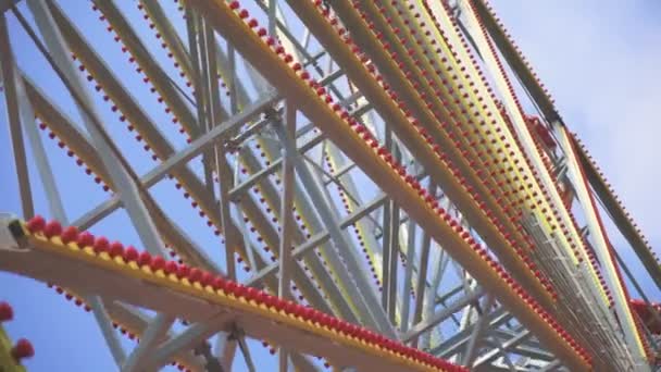 Red Ferris Wheel City Park — Stock Video