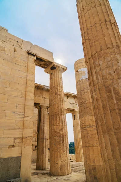 Oude Propylaea Atheense Akropolis — Stockfoto