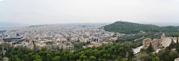 Vista Panoramica Tetti Case Atene Grecia — Foto Stock