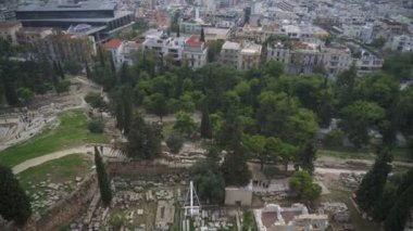Çatıları ve evler Atina, Yunanistan.